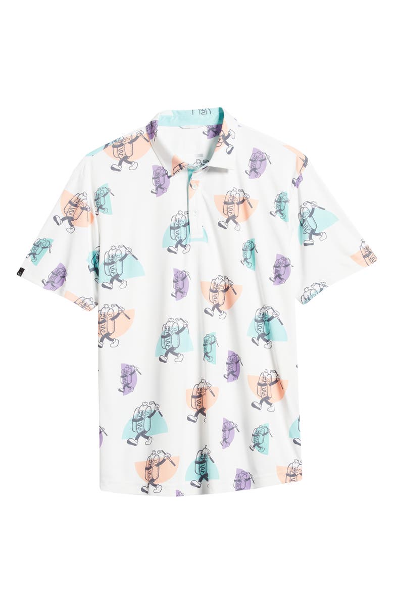 Swannies Keegan Vintage Hot Dog Print Golf Polo, Alternate, color, 