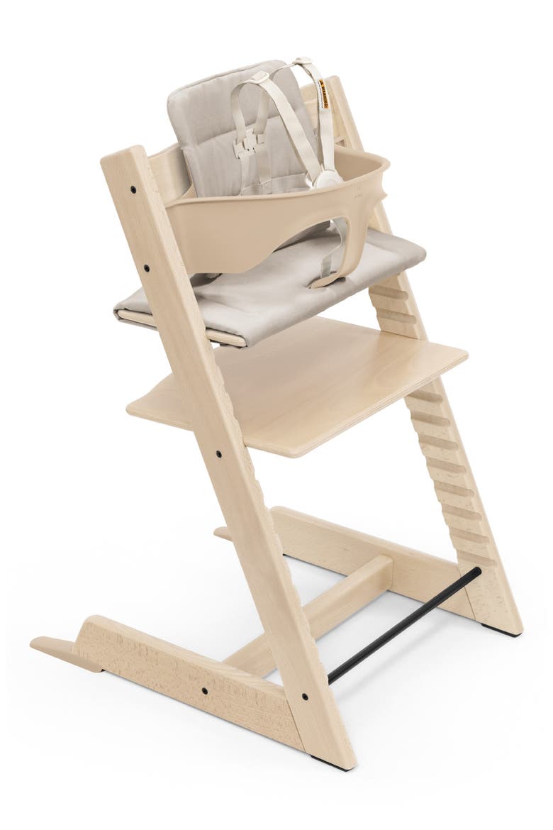 Tripp Trapp® Highchair², Cushion & Stokke® Tray, Alternate, color, NATURAL W/BEIGE