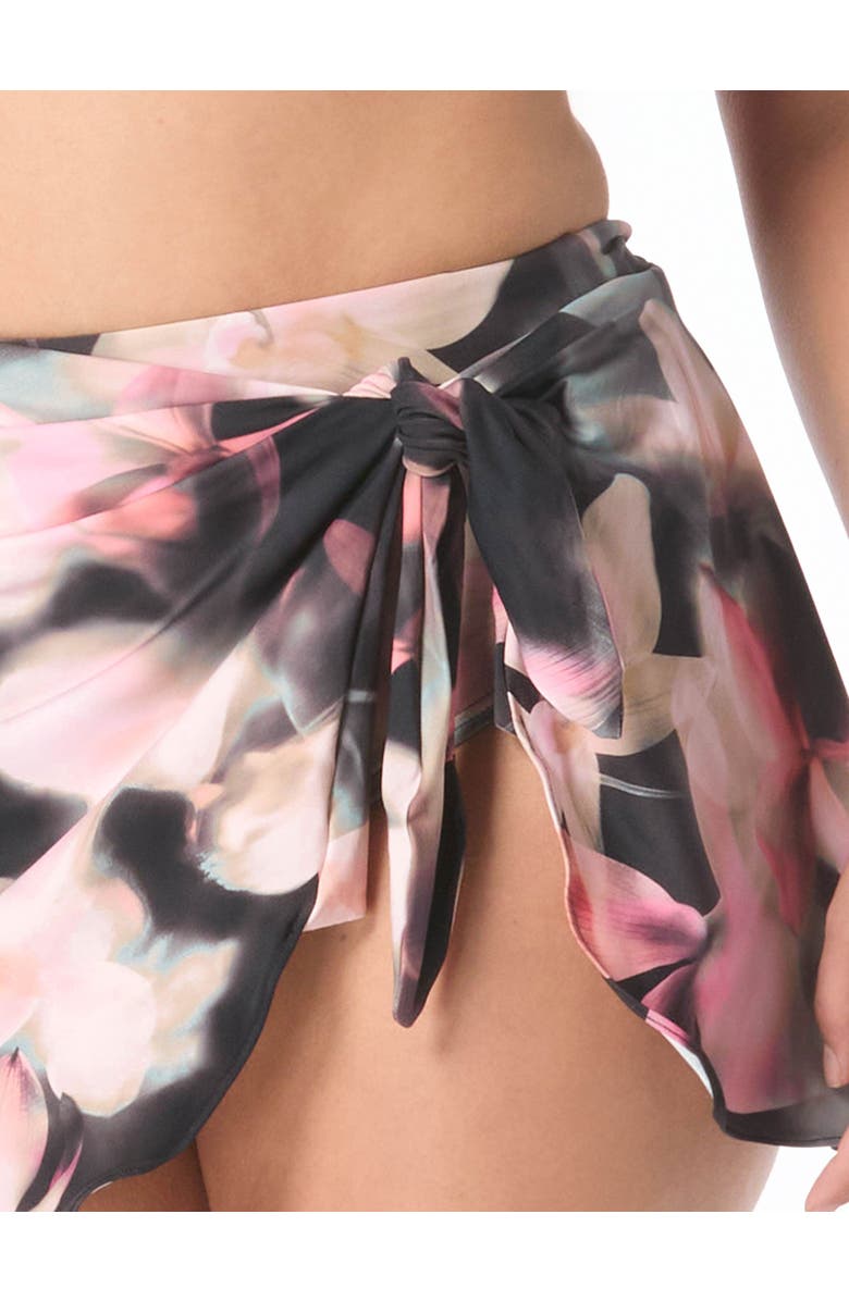 Coco Contours Halo Sarong Bottom, Alternate, color, Black Multi