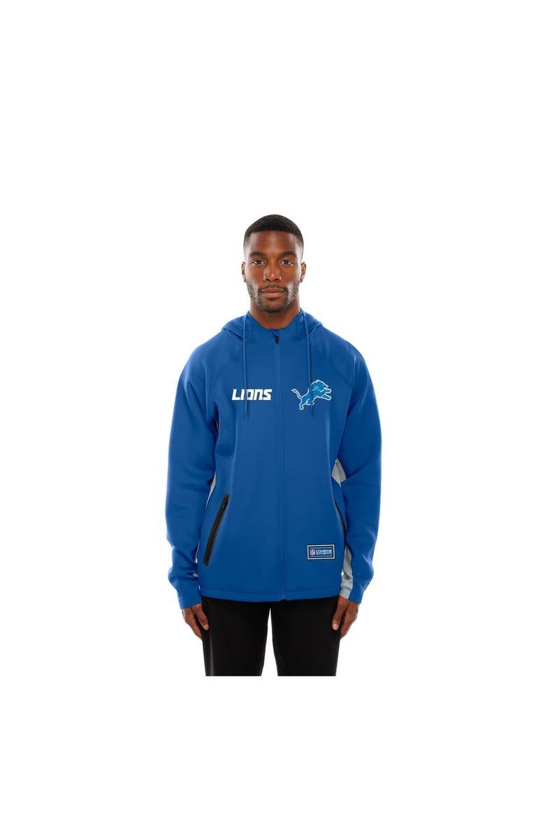 New Era Men's New Era  Blue Detroit Lions Combine Authentic Raglan Scuba Full-Zip Hoodie, Alternate, color, Blue