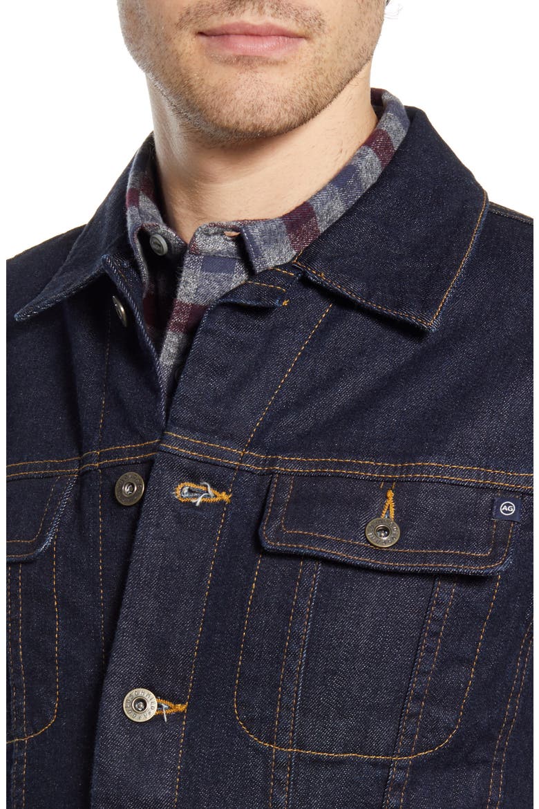 Dart Denim Jacket, Alternate, color, HIGHWAY