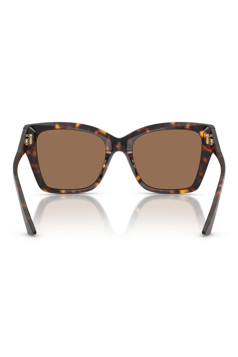 54mm Square Sunglasses, Alternate, color, HAVANA / DARK BROWN
