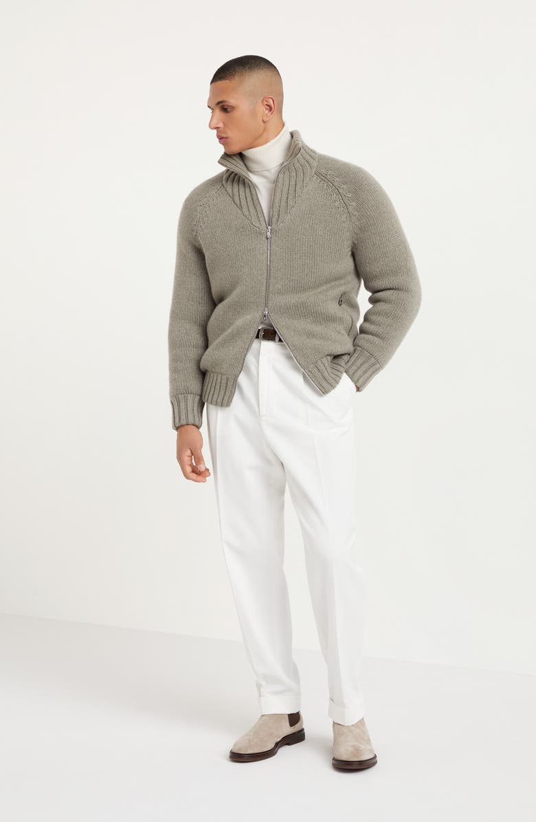 Brunello Cucinelli Knit jacket with padding, Alternate, color, 