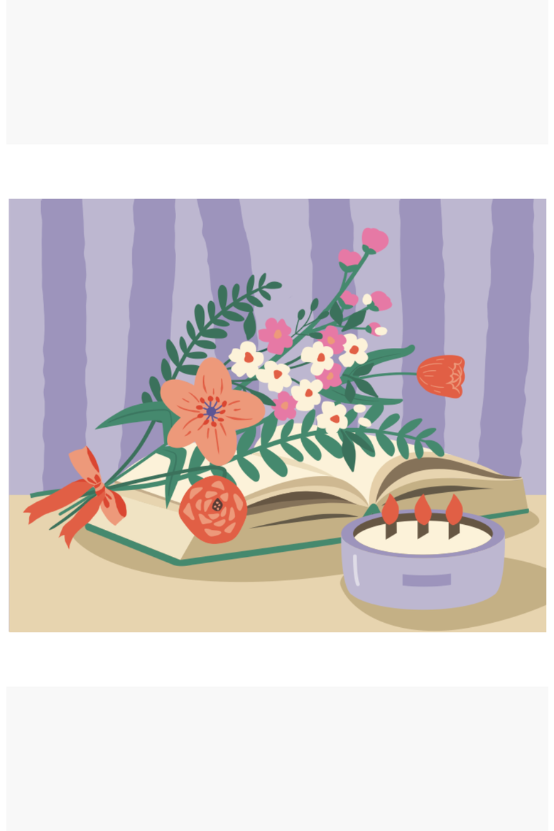 Pages and Petals Paint by Numbers Kit, Alternate, color, Multicolor