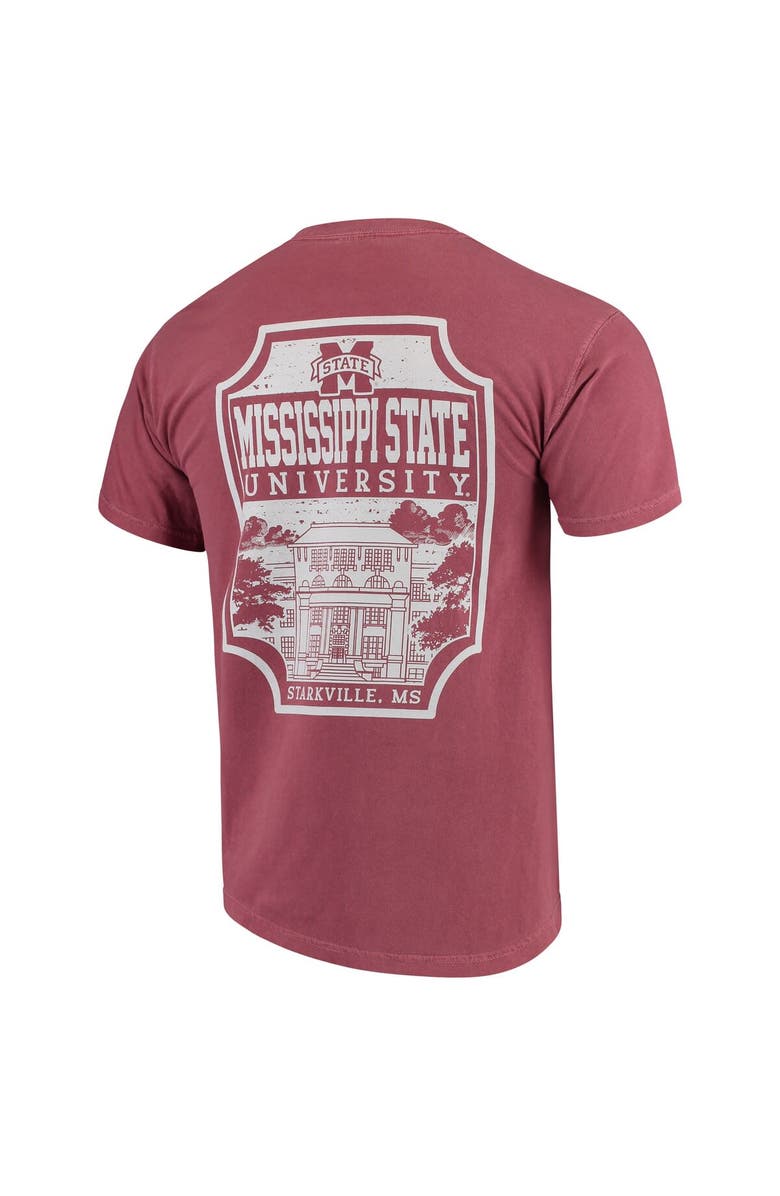 IMAGE ONE Men's Maroon Mississippi State Bulldogs Comfort Colors Campus Icon T-Shirt, Alternate, color, 
