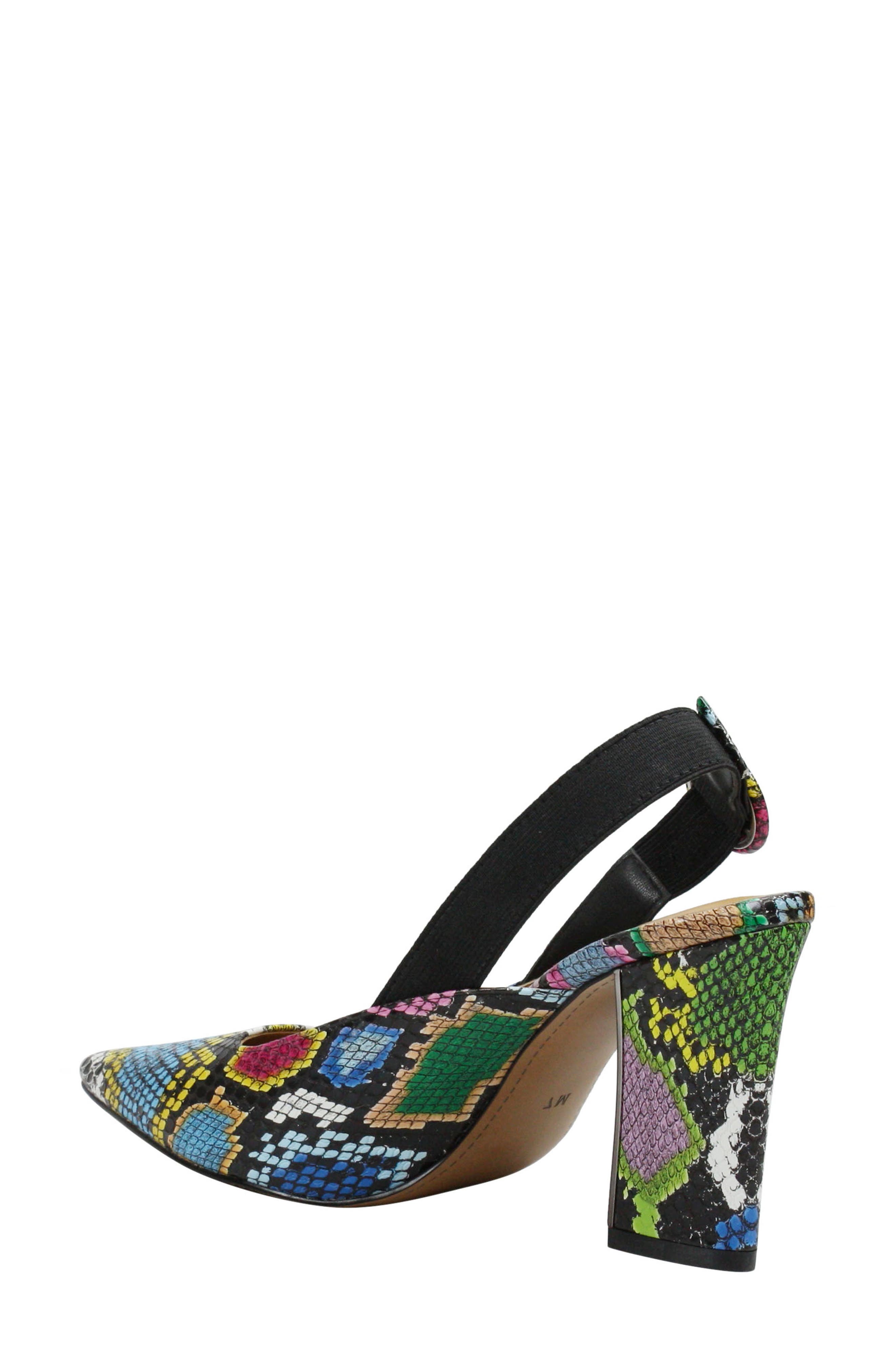 Marianela Slingback Pump, Alternate, color, BLACK MULTI PRINT FABRIC
