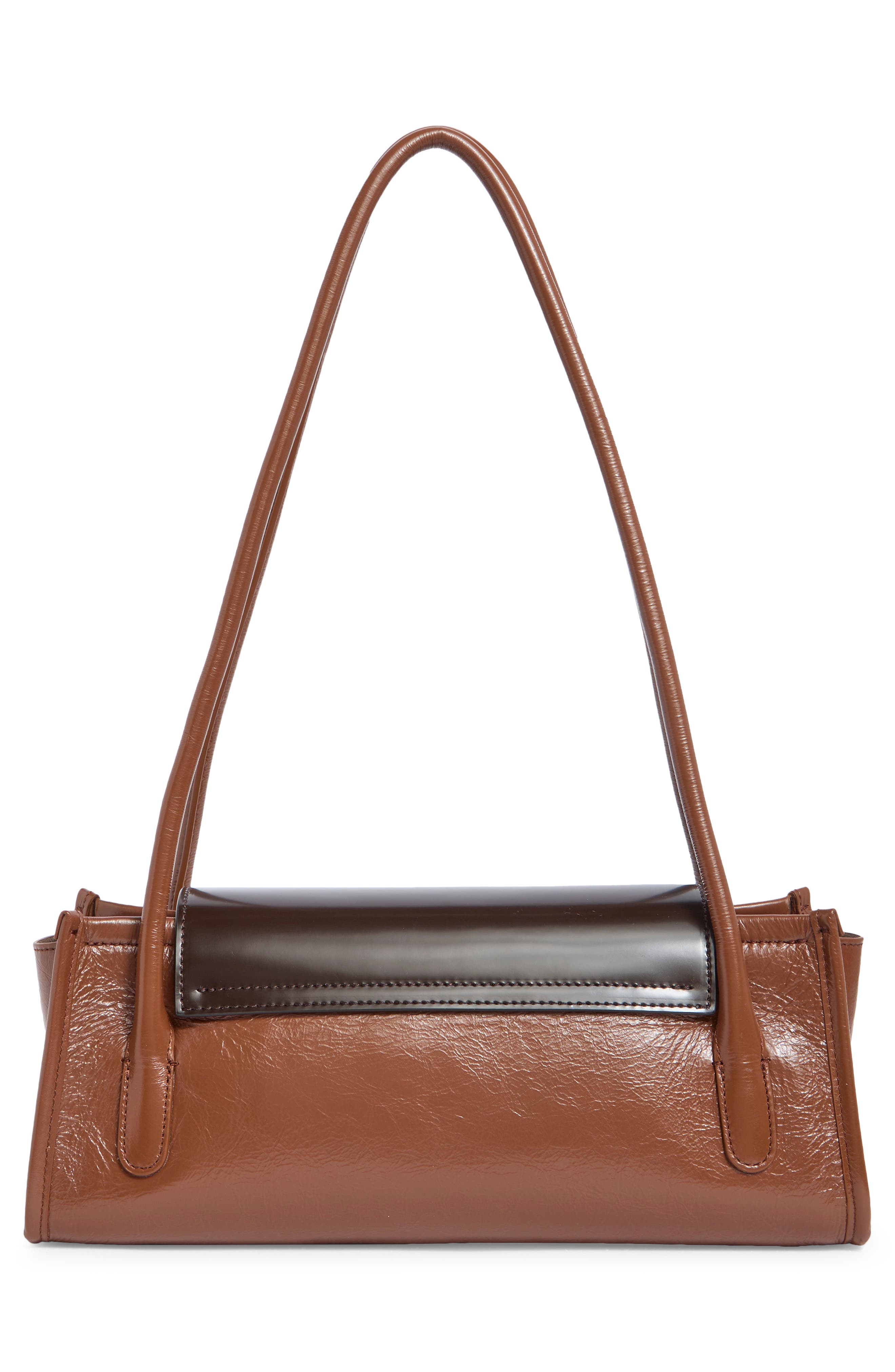 Trunkette Leather Shoulder Bag, Alternate, color, ZP312 RAW SIENNA/ REDWOOD