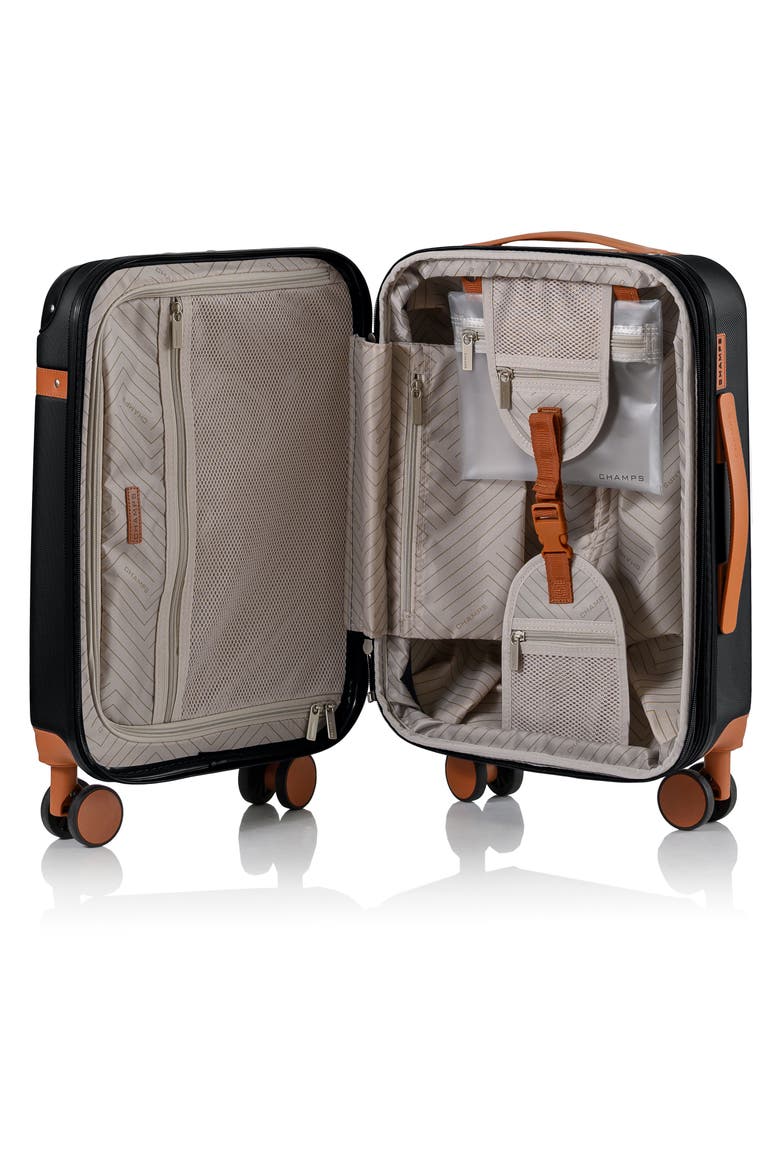 Vintage Carry-On Hardside Spinner, Alternate, color, BLACK