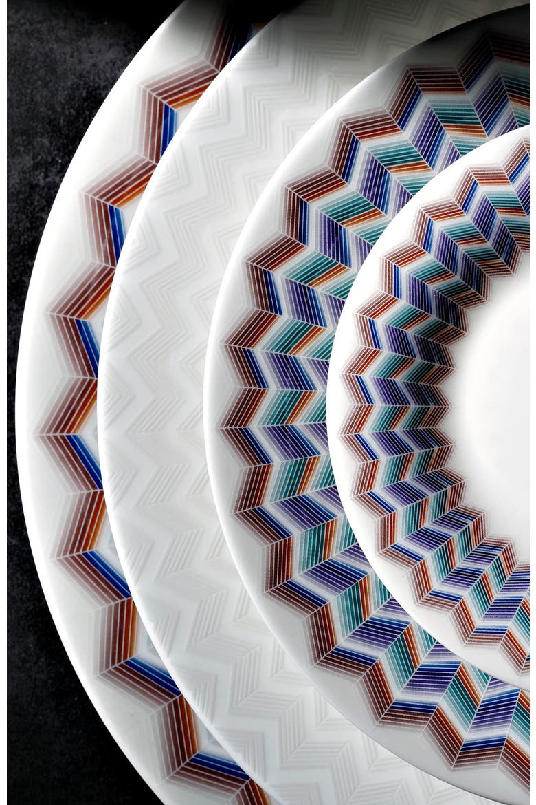Bread and Butter Plates ZIG ZAG Set of 6  Jarris 148 diam. 6", Alternate, color, Multicolor