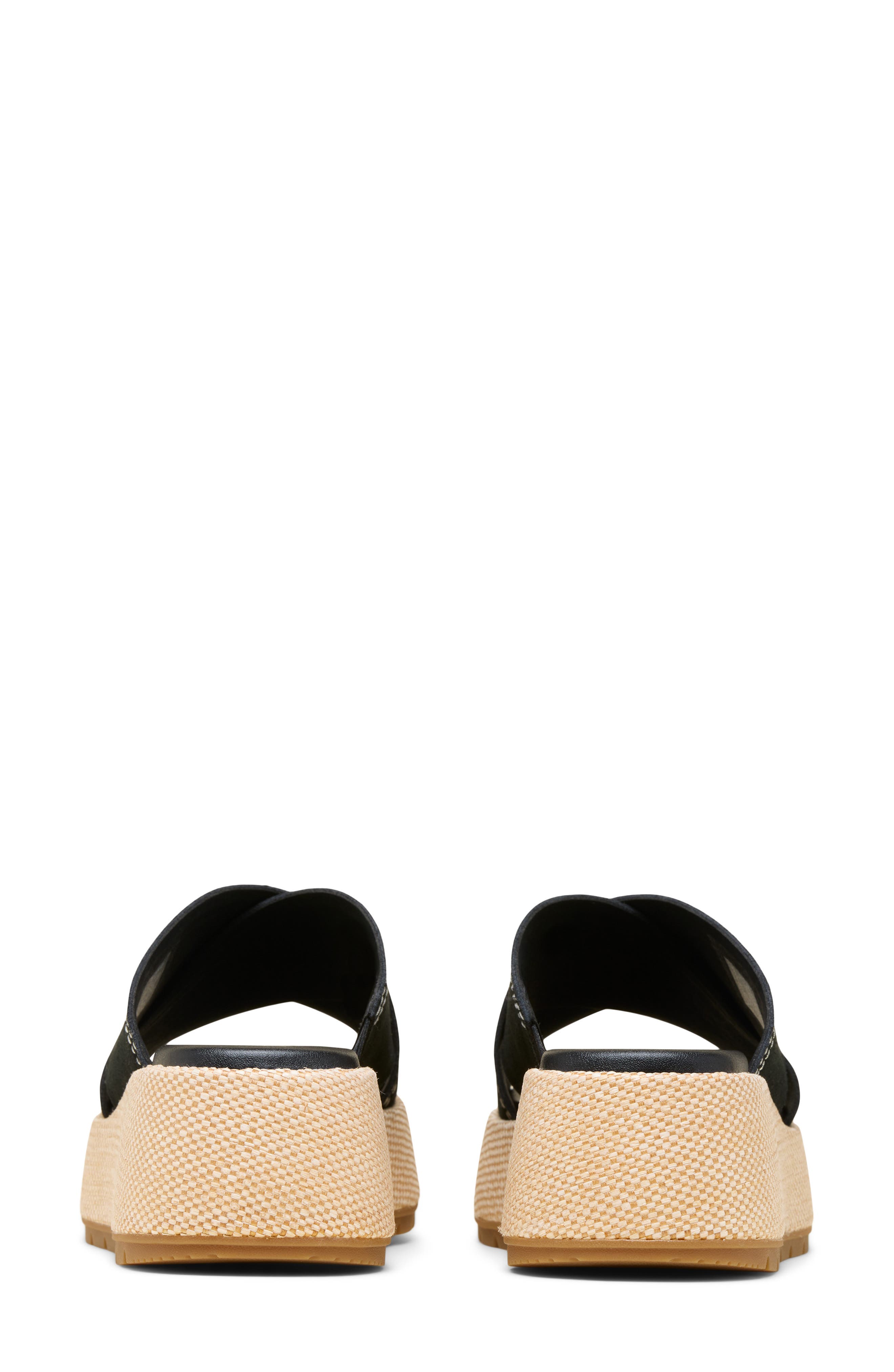 SOREL Sunpeak Platform Slide Sandal, Alternate, color, Black/ Gum 2