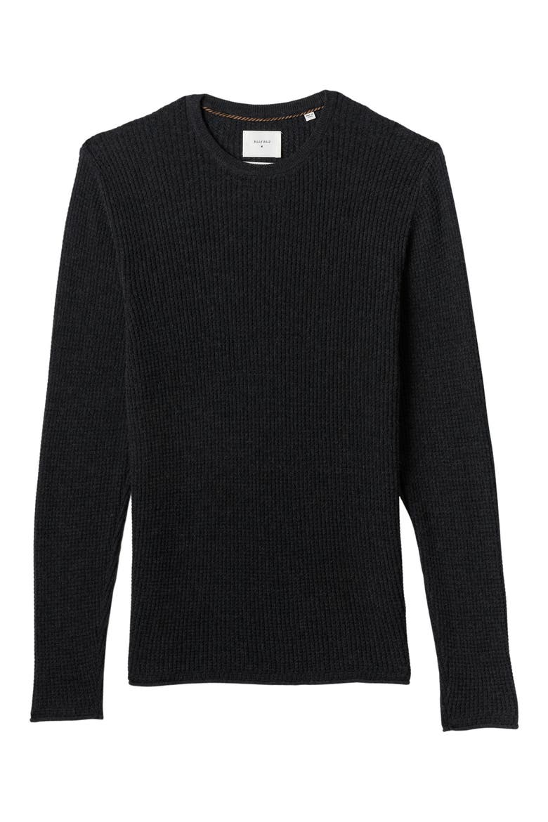 Men's Mini Waffle Crewneck T-Shirt, Main, color, CHARCOAL