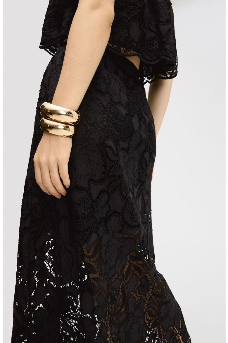 Lace Maxi Skirt, Alternate, color, TRUE BLACK