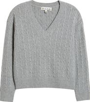 CITY BLUES Cable V-Neck Sweater