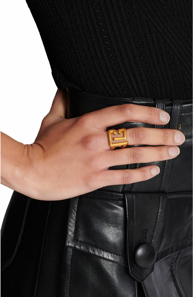 Balmain Brass Sync Pb Ring, Alternate, color, Gold