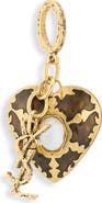 Saint Laurent Cassandre Enamel Heart Bag Charm
