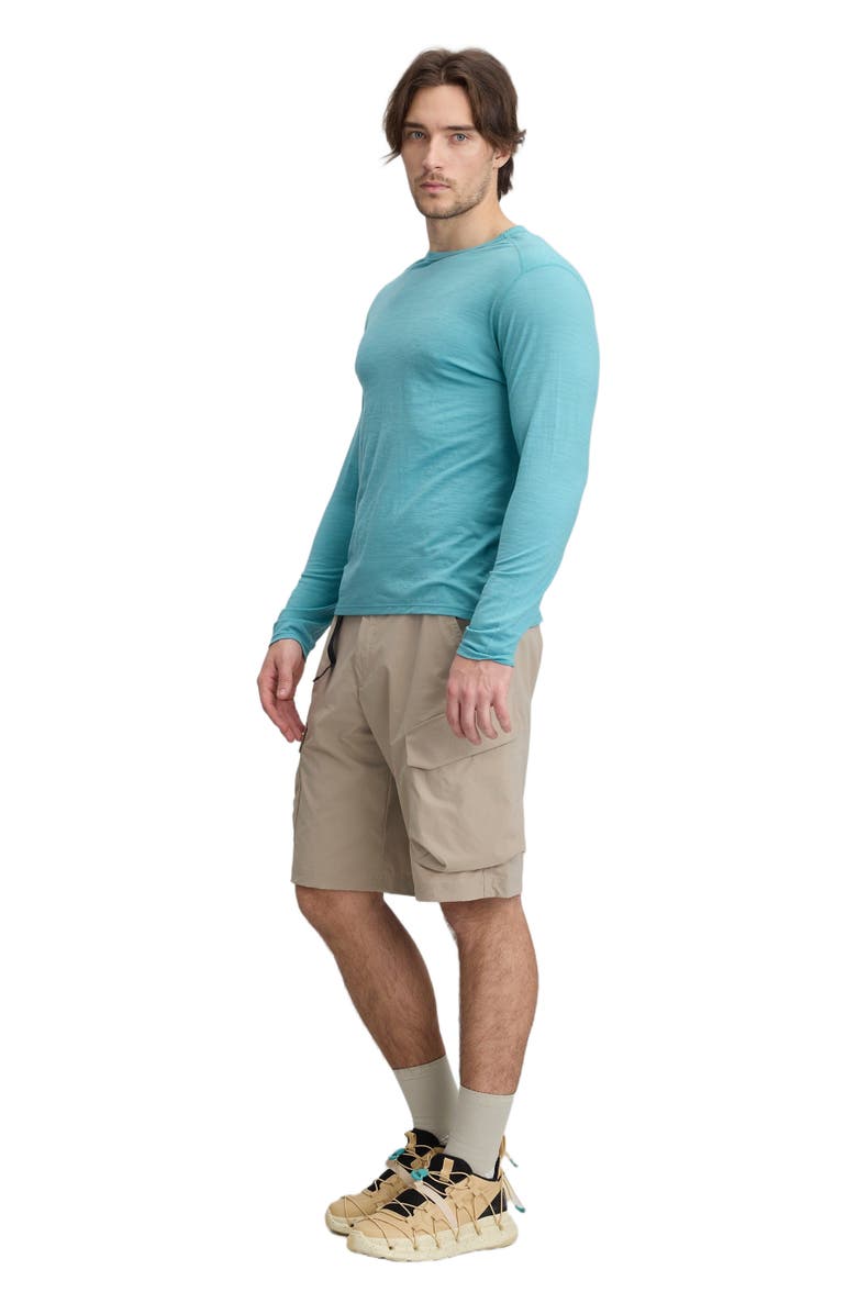 COZY ZERO Men
s 100% Merino Classic L/S Crew, Alternate, color, Dusty Turqoise