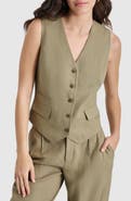 DKNY Linen Blend Vest