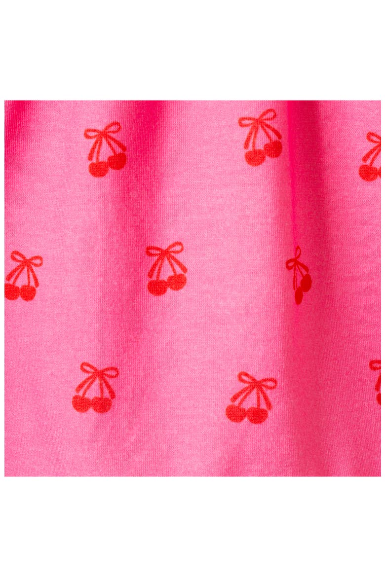 Kids' Cherry Print Two-Piece Short Pajamas, Alternate, color, PINK CHERRY