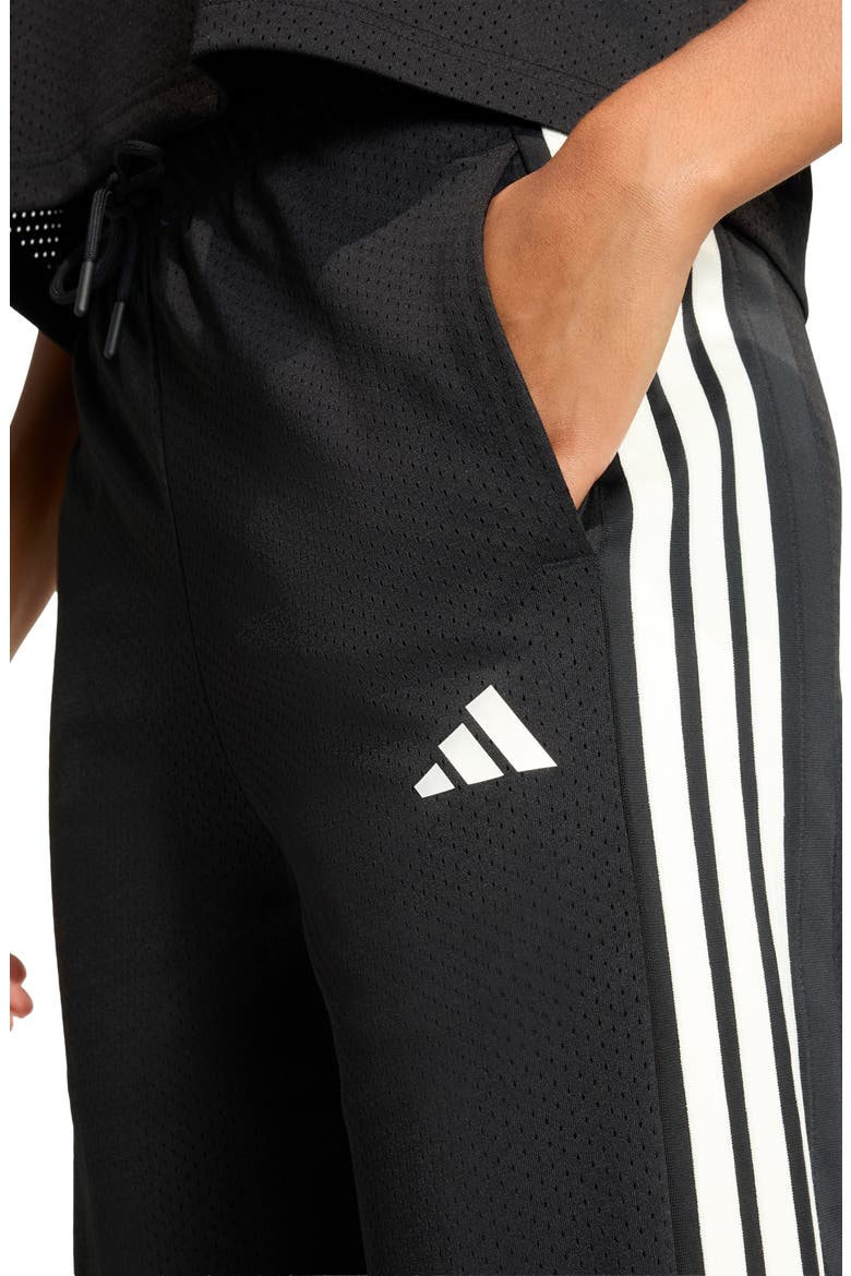 Stadium Mesh Pants, Alternate, color, BLACK/ WHITE/ CRYSTAL LINEN