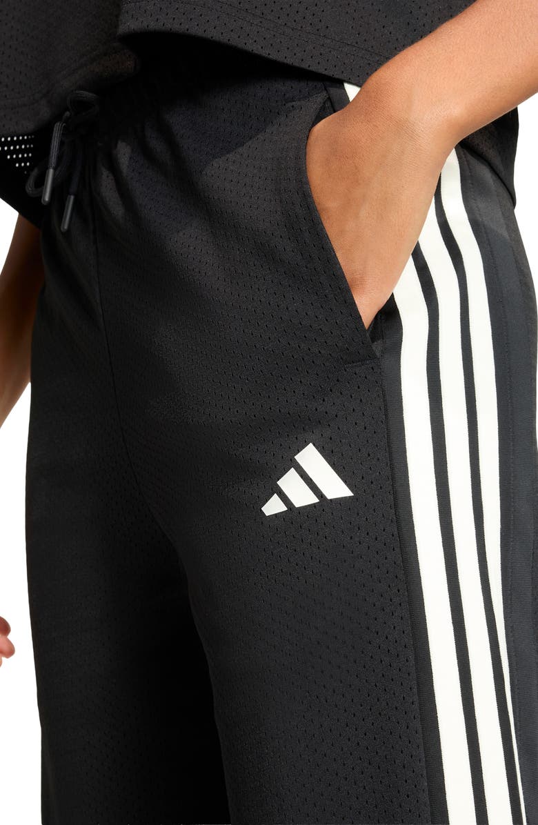 adidas Stadium Mesh Pants, Alternate, color, Black/ White/ Crystal Linen