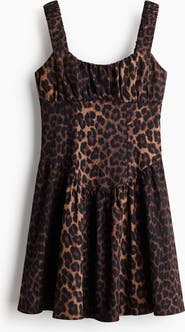 H&M Printed Flared-skirt Dress