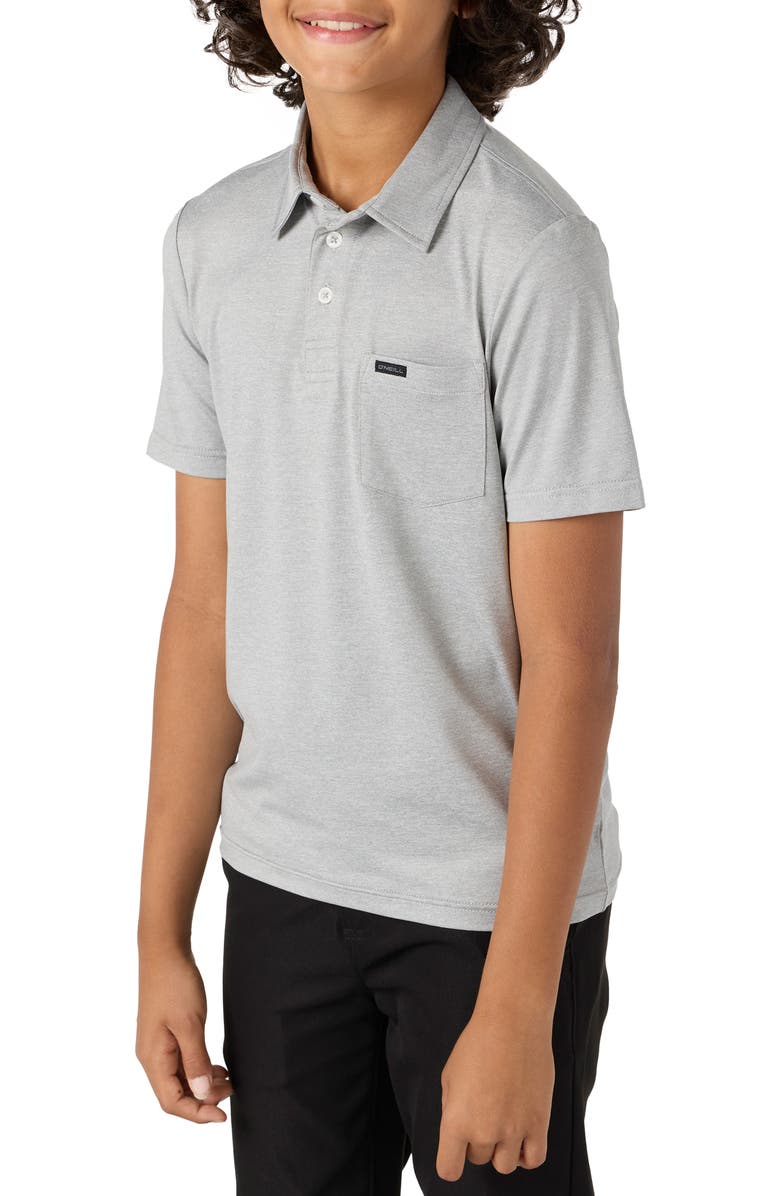 O'Neill Kids' TRVLR Performance Polo, Alternate, color, Heather Gr