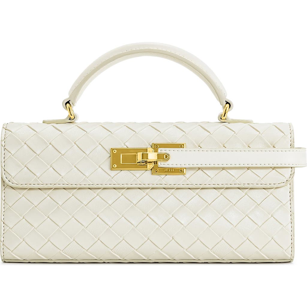 Jw Pei Keyla Woven Faux Leather Top Handle Bag In White