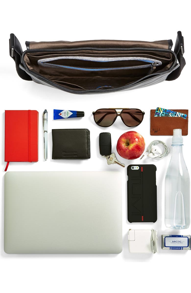 Skagen 'Eric' Leather Messenger Bag, Alternate, color,