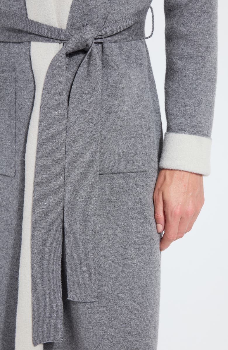 Lysse Juliette Fringed Sweater Coat, Alternate, color, Grey Melange/ Light Pewter