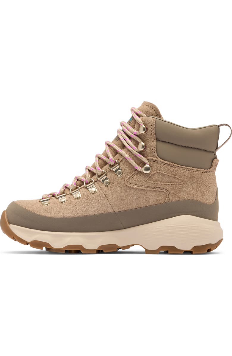Columbia Newton Alpine PT Waterproof Hiking Boot, Alternate, color, Oxford Tan/ Foxglove