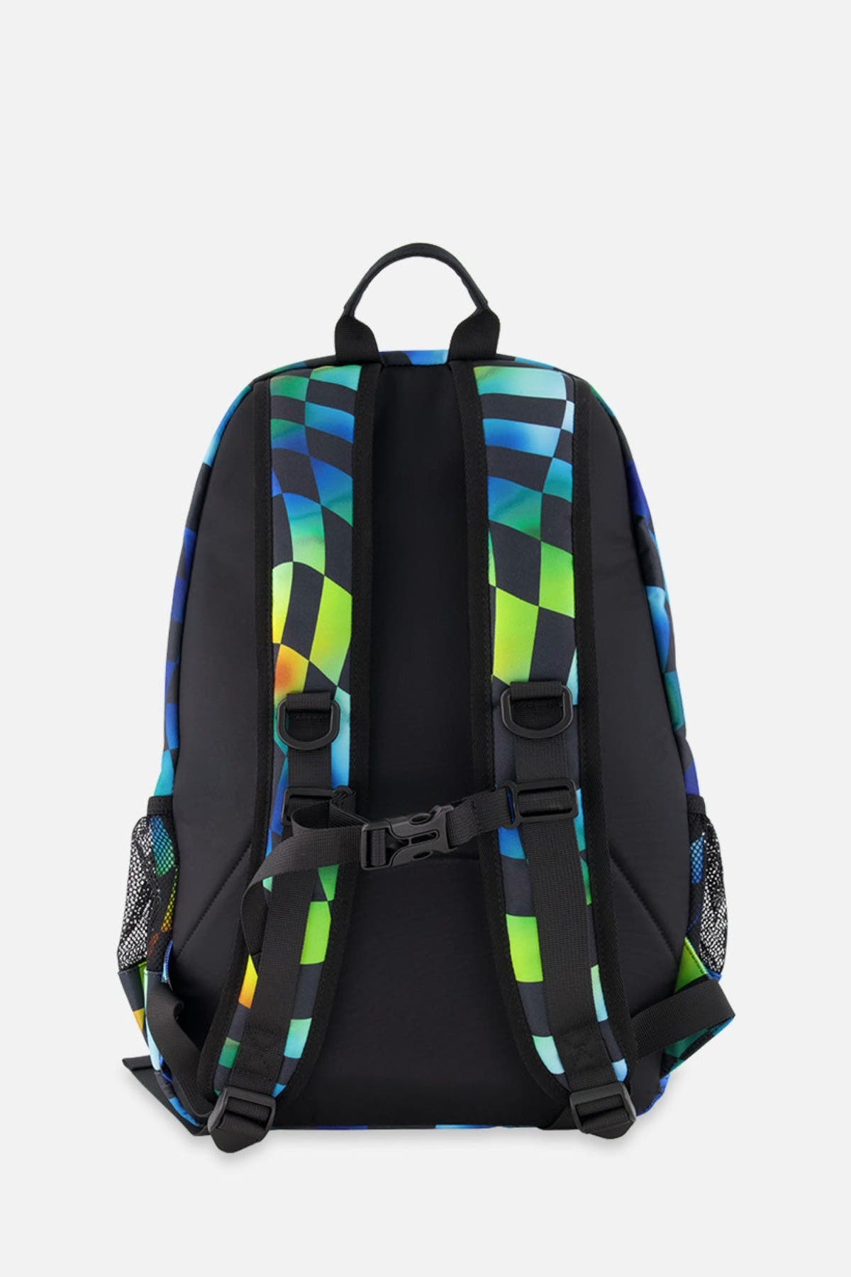 Deux par Deux Checkered Practical Spacious Durable Backpack, Alternate, color, Blue Checkered Print