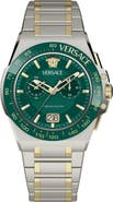 Versace Greca Reaction Chronograph Two-Tone Bracelet Watch, 43mm