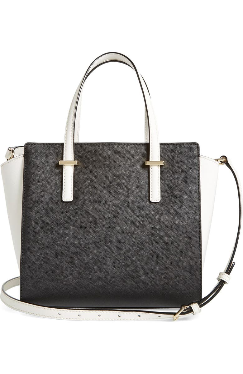 Kate Spade New York 'cedar street - small hayden' leather satchel, Alternate, color, Black/ Cement