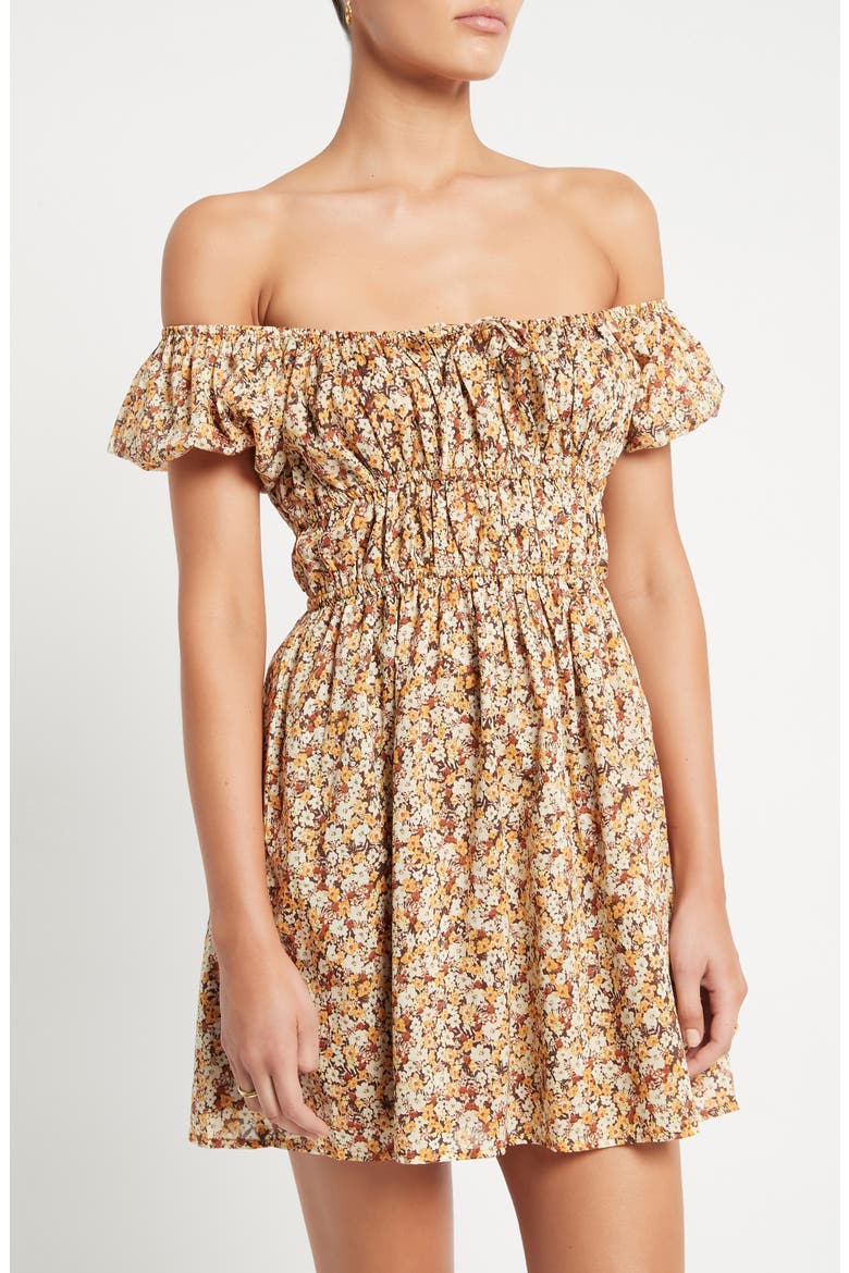 Viola Floral Off the Shoulder Minidress, Alternate, color, EDELYN FLORAL PRINT