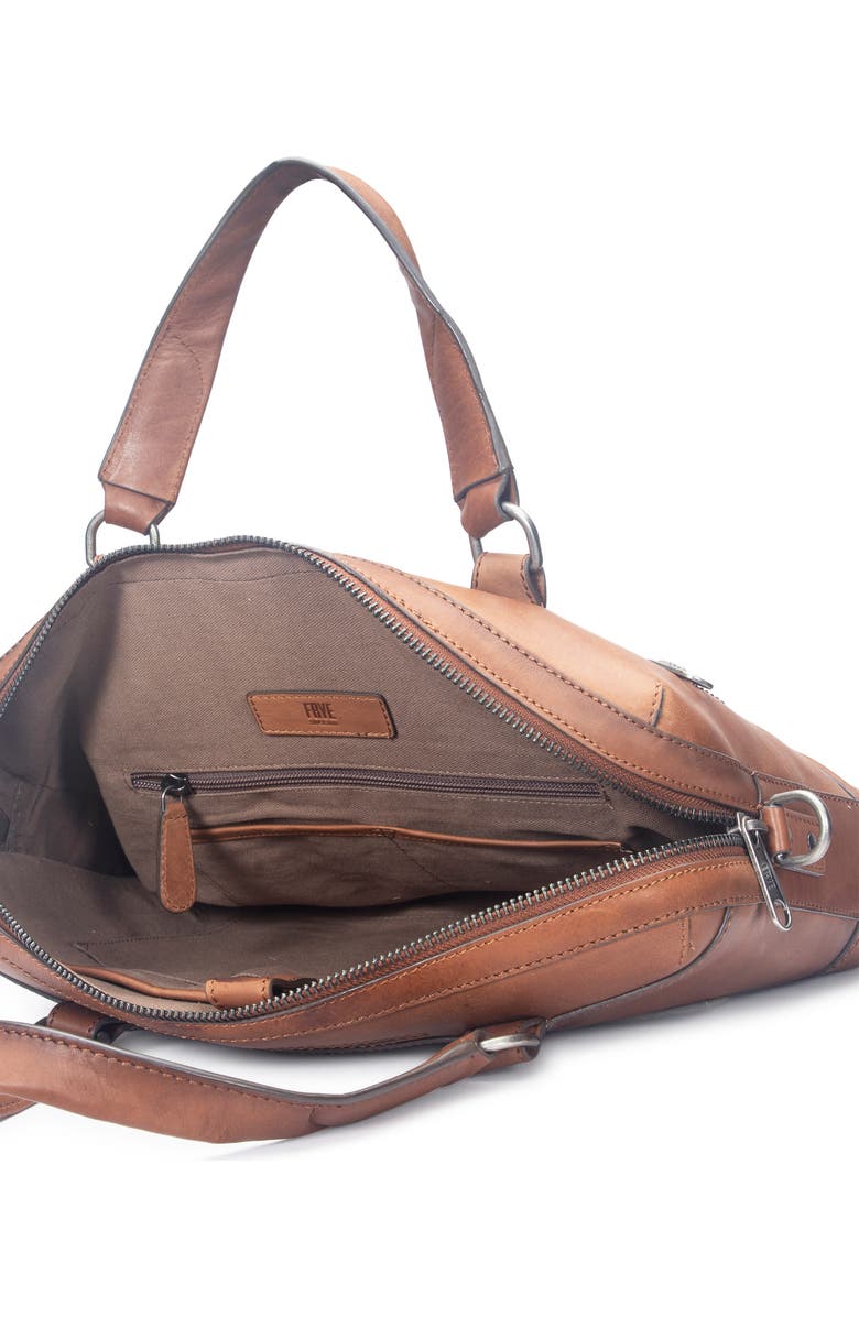 Frye Nash Leather Briefcase, Alternate, color, Cognac