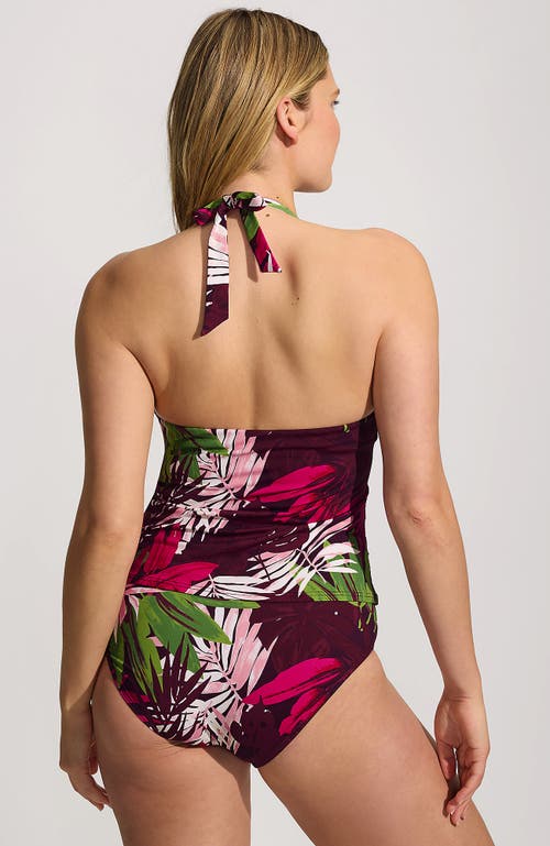 Lands' End Twist Halter Tankini Top In Multi