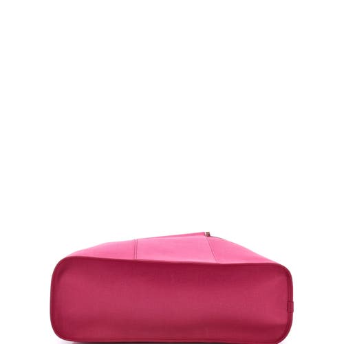 Pre-owned Hermes  Hermes Cabag Elan Toile And Leather 39 In Pink