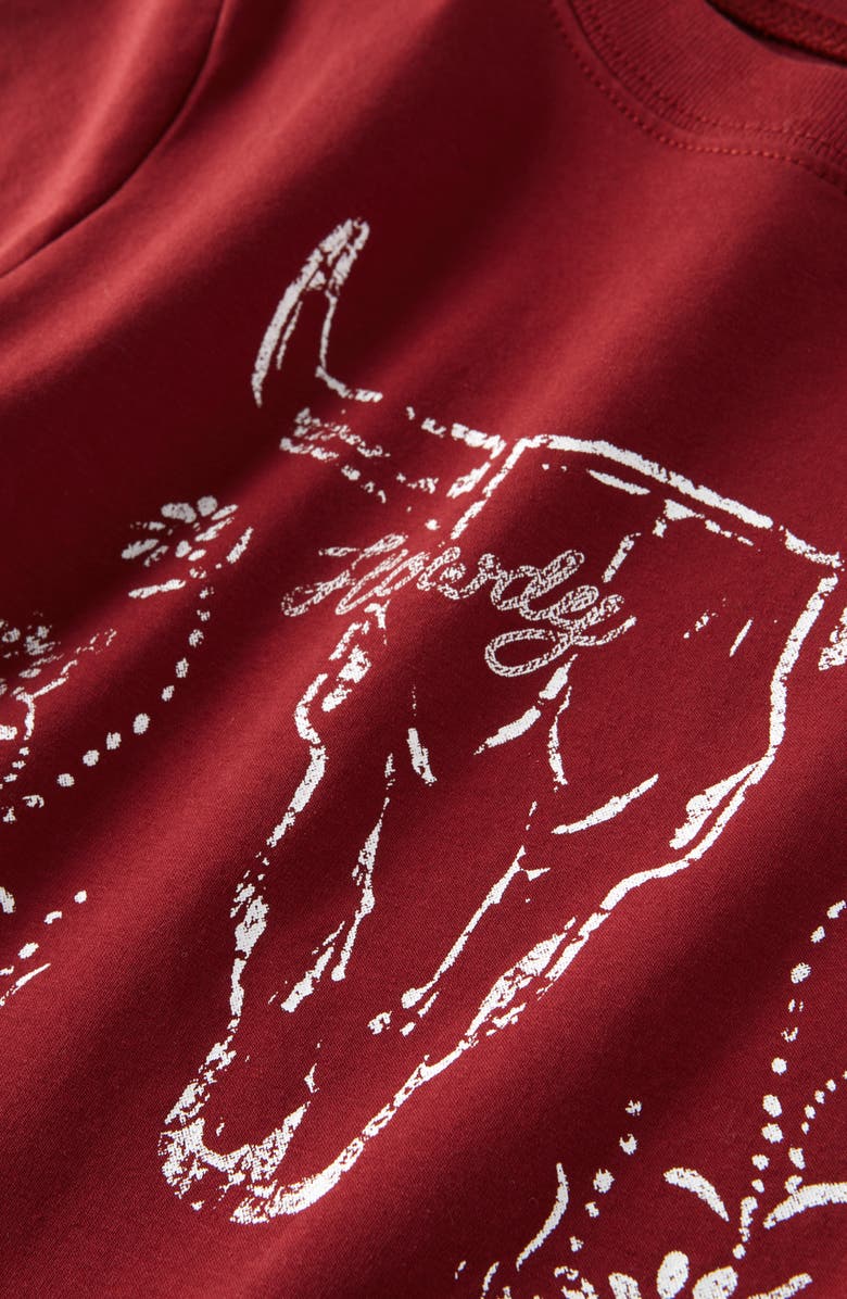 Treasure & Bond Kids' Graphic Baby Tee, Alternate, color, Red Syrah Howdy