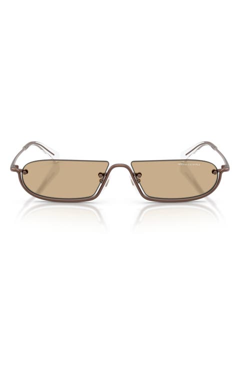 58mm Irregular Semi Rimless Sunglasses