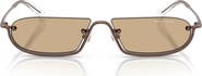 AX Armani Exchange 58mm Irregular Semi Rimless Sunglasses