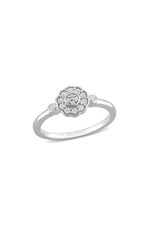 Floral Diamond Ring - 0.21ct.