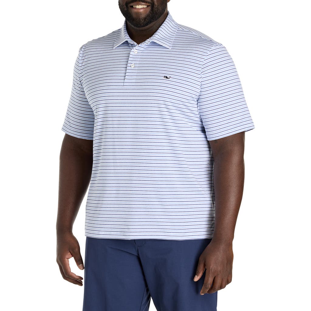Vineyard Vines Big & Tall Tri-color Bradley Sankaty Performance Polo Shirt