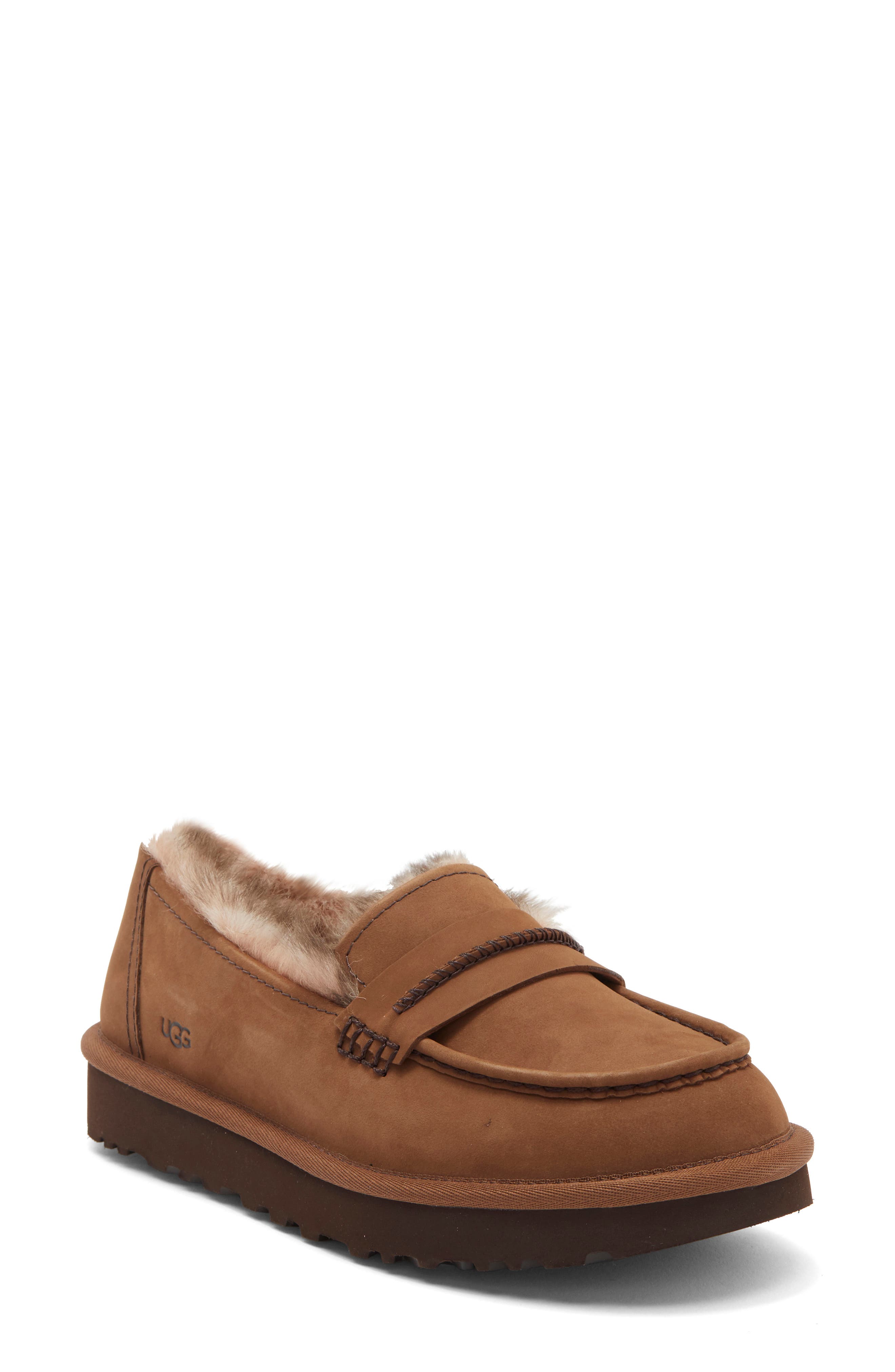 Ellis Leather Loafer, Main, color, DARK CHESTNUT