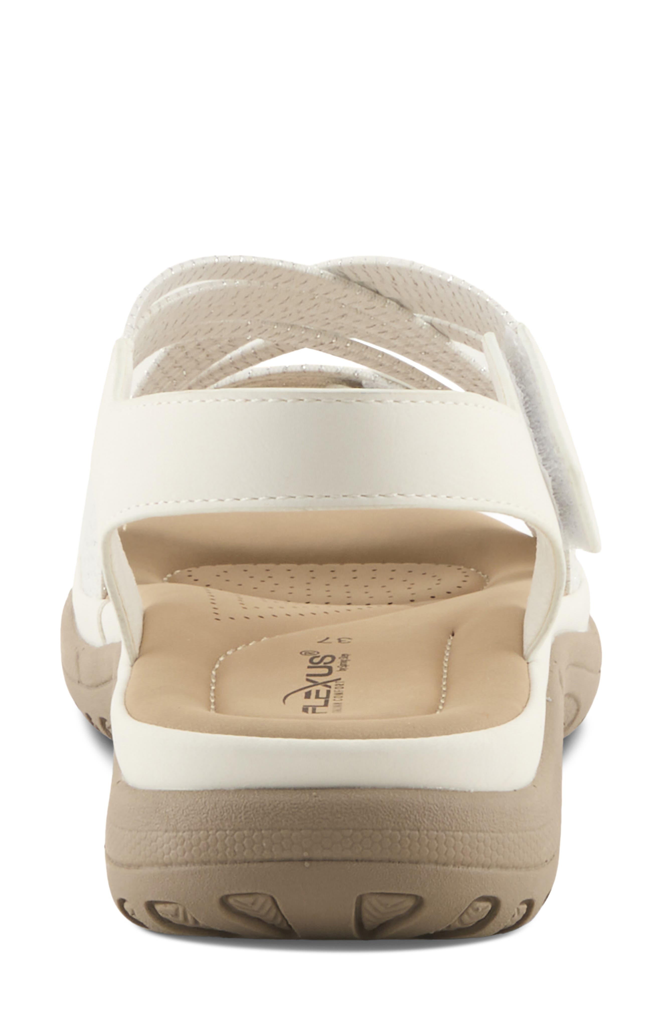 Flexus by Spring Step Crossbeam Sandal, Alternate, color, White