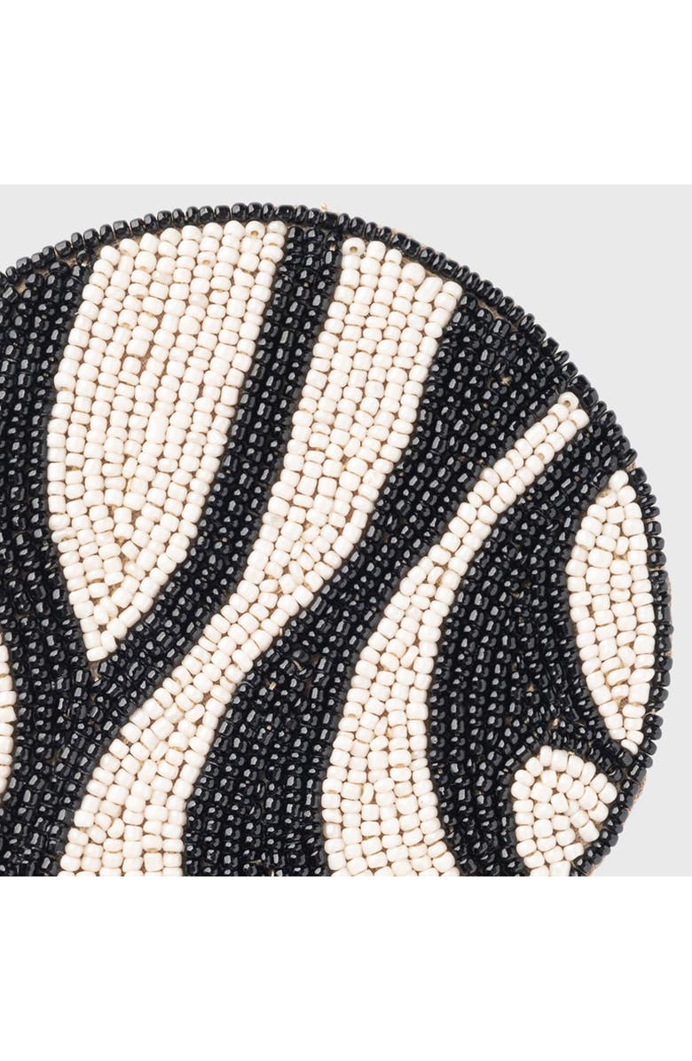 Joanna Buchanan Hand beaded or woven coasters, Alternate, color, Black