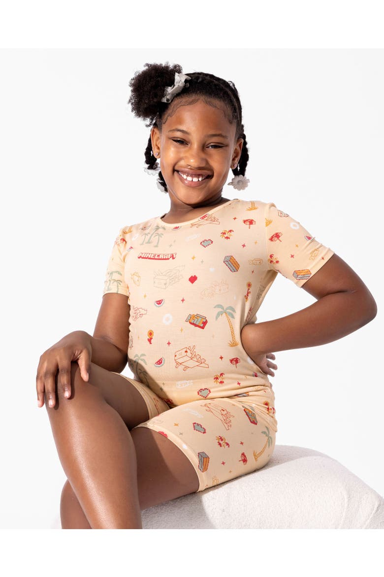 Minecraft Summer Vibes Kids 2-Piece Short Sleeve & Shorts Pajama Set, Alternate, color, Minecraft: Summer Vibes