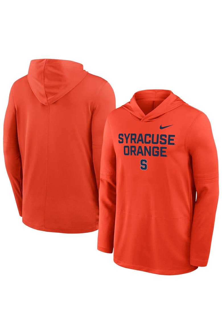 Men's Nike Orange Syracuse Orange 2025 Sideline Dri-FIT Long Sleeve Hoodie T-Shirt, Main, color, Orange
