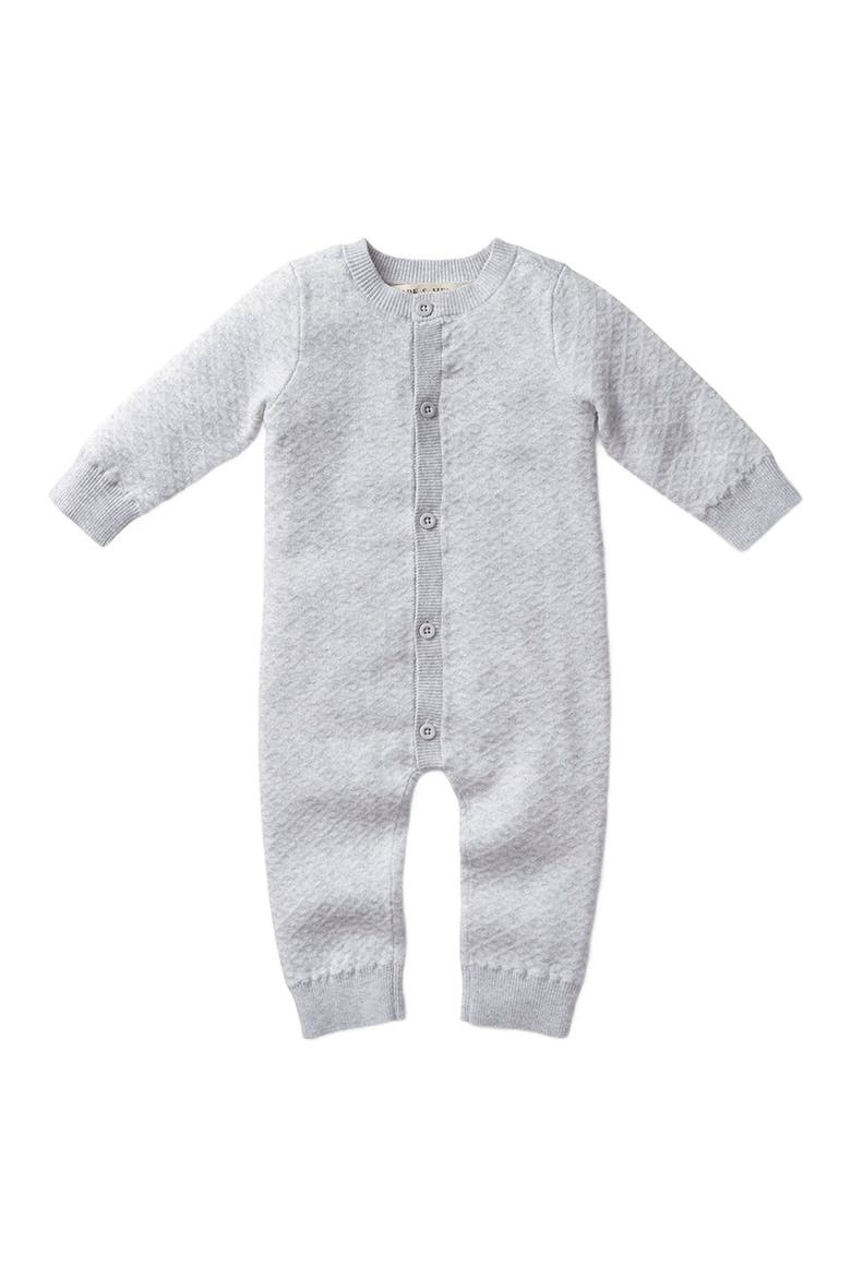Baby Jacquard Romper, Main, color, Grey