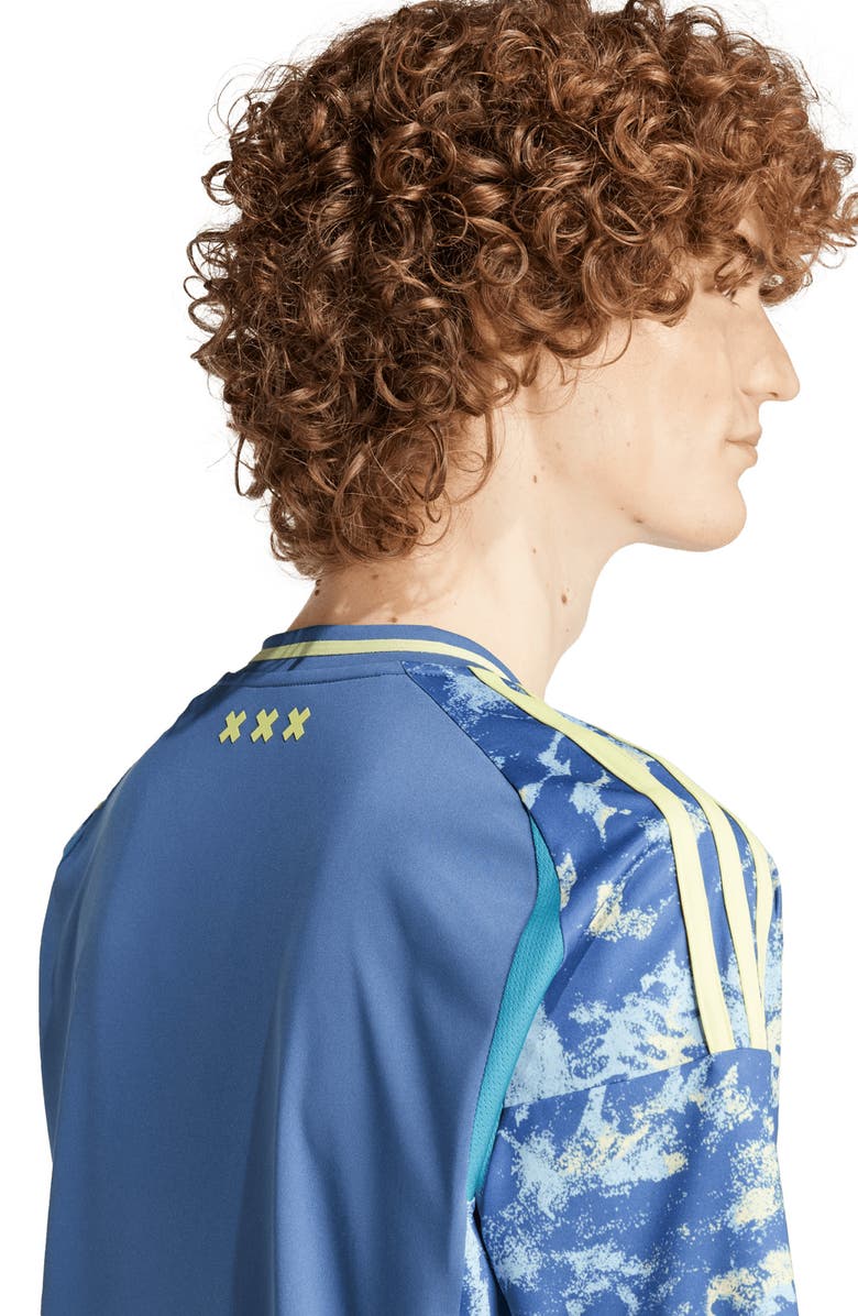 adidas Kids' Ajax Away Amsterdam Jersey, Alternate, color, Crew Blue