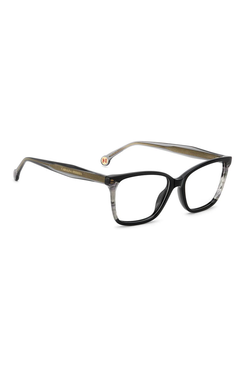53mm Rectangular Reading Glasses, Alternate, color, BLACK